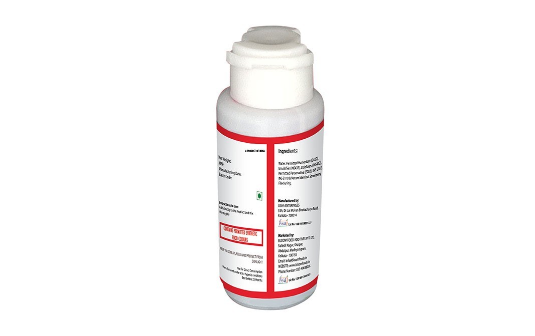 Bloom Strawberry Liquid Flavoured Colours   Plastic Bottle  30 millilitre
